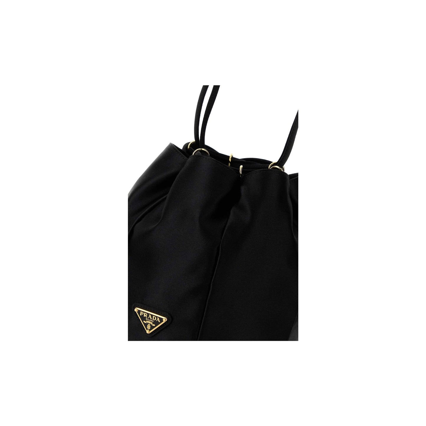 Prada Mala Saco Mini Buckle em Lona