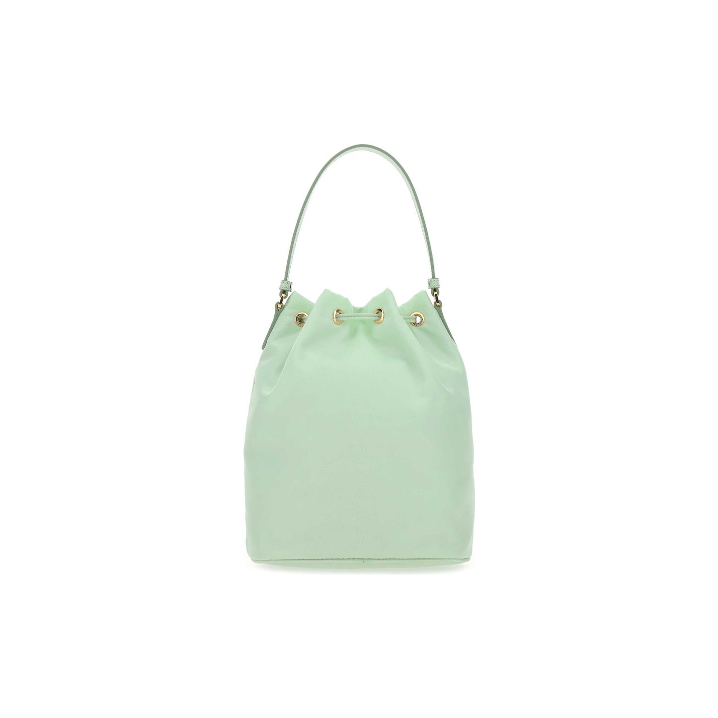 Prada Mala Saco Buckle em Re-Nylon — Bege