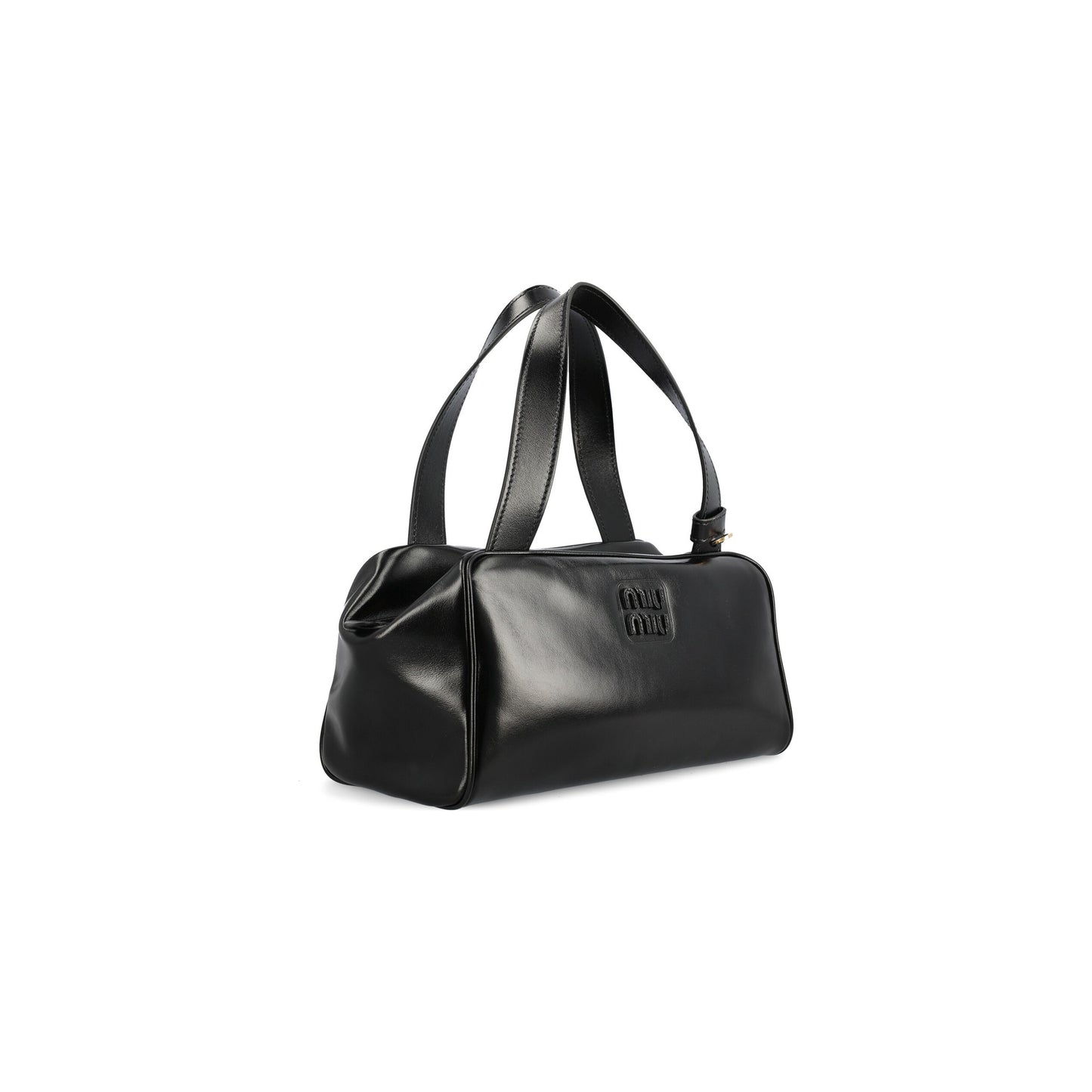 Mala de Mão em 100% pelle di vitello - Colore: nero - Interno in raso cotone con tasca zip e tasca applicata - Fini - Miu Miu Mala de Mão | Durzio