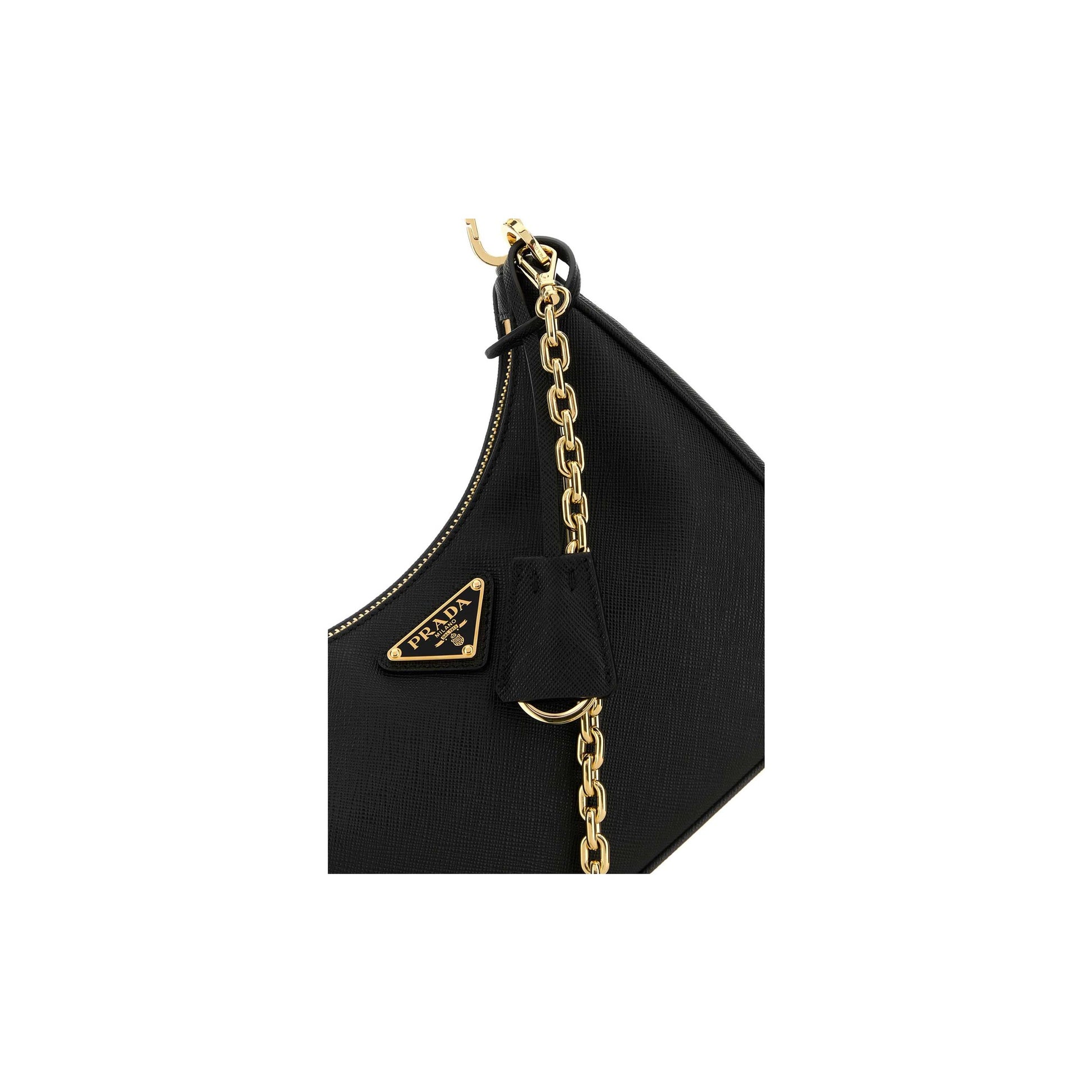 Prada Mala Mini Re-Edition em Pele — Preto