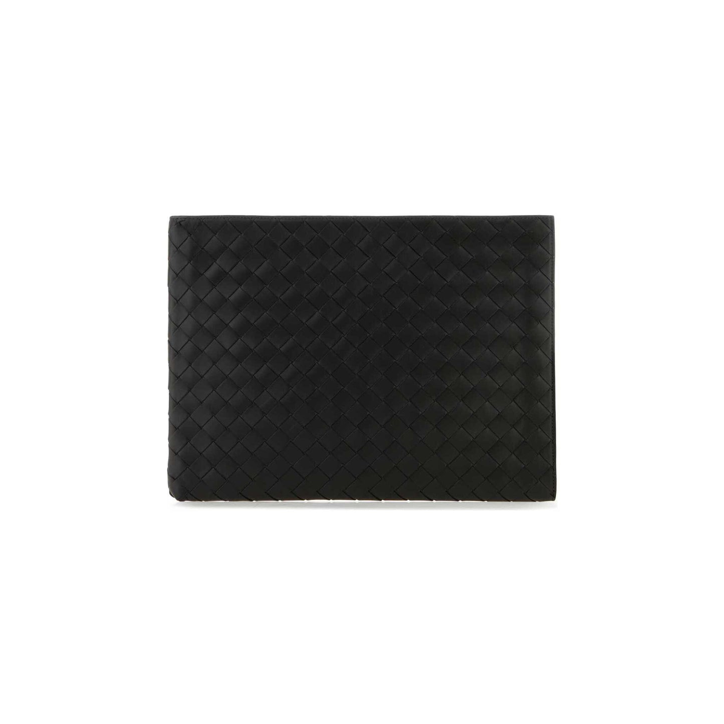 Clutch Pelle Ardesia em Intrecciato