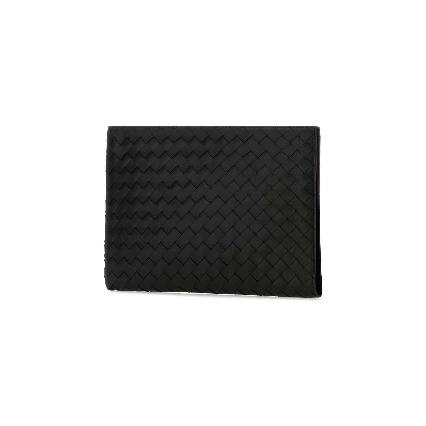 Clutch Pelle Ardesia em Intrecciato