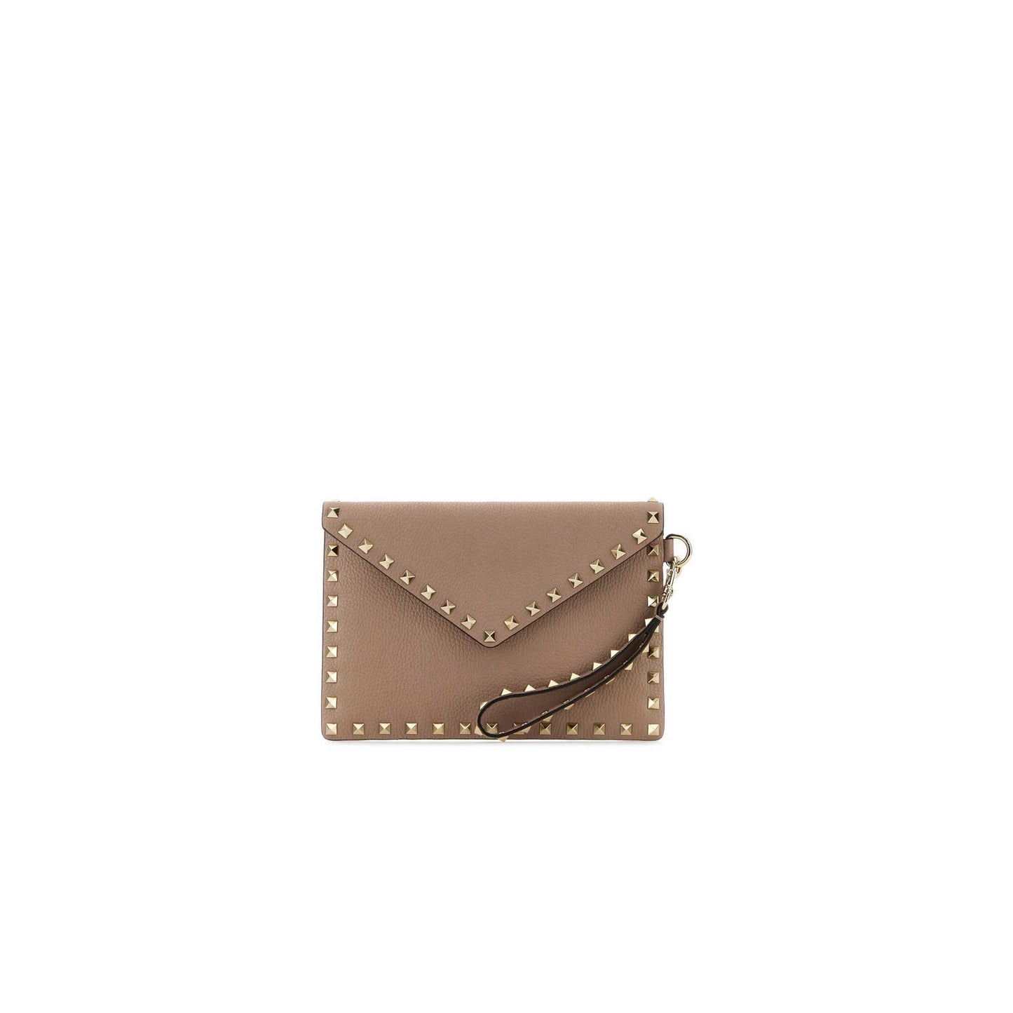 Rockstud Grainy Calfskin Pouch