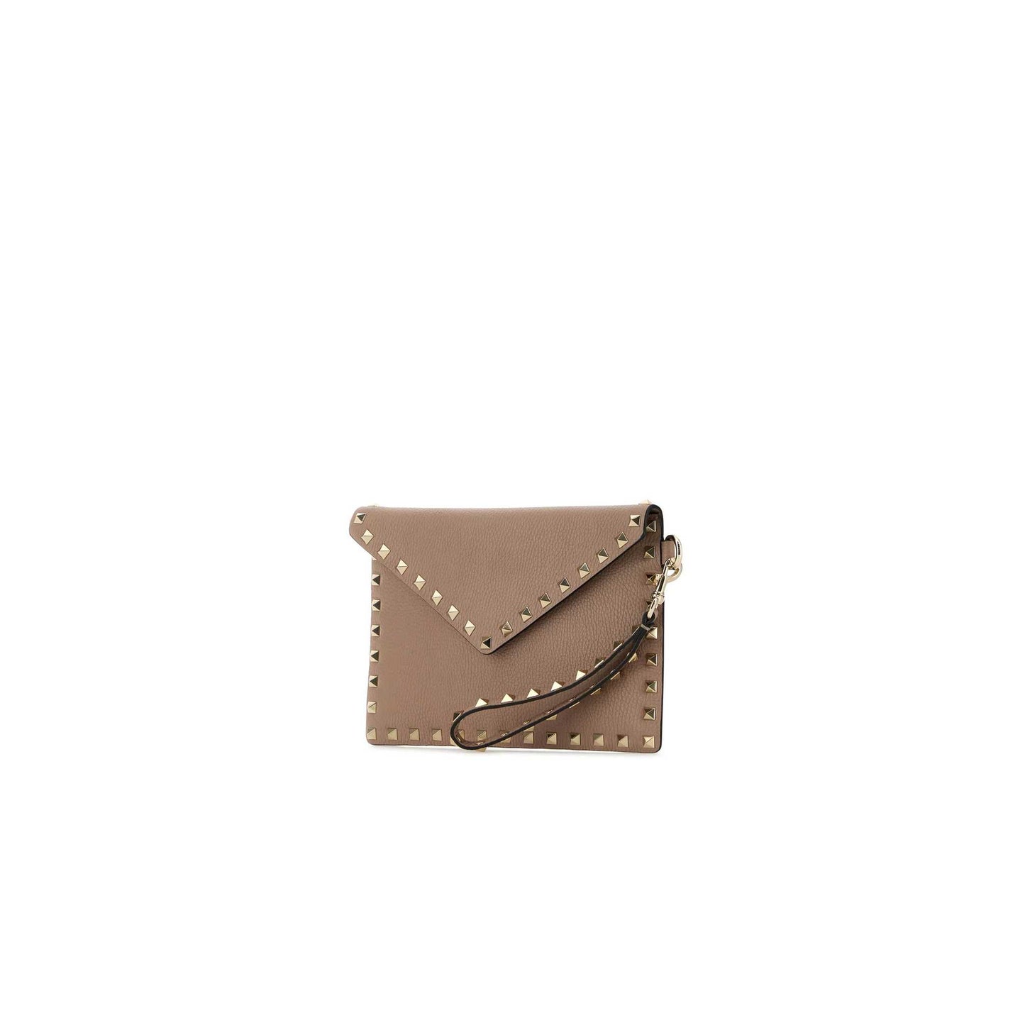 Rockstud Grainy Calfskin Pouch