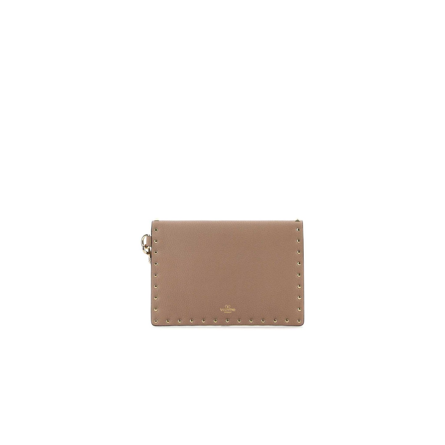 Rockstud Grainy Calfskin Pouch