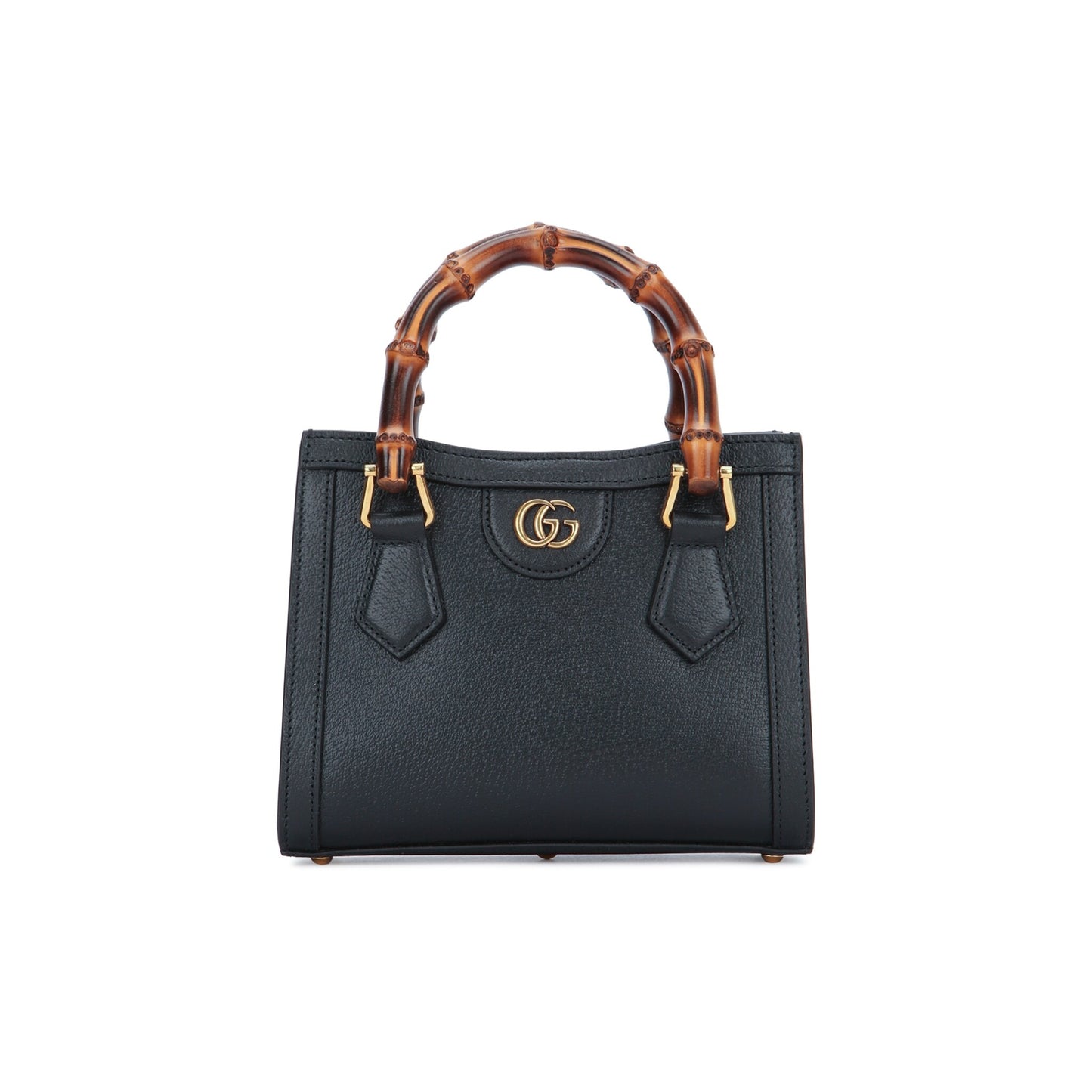 Gucci Mala de Mão Pequena Diana em Pele — Preto