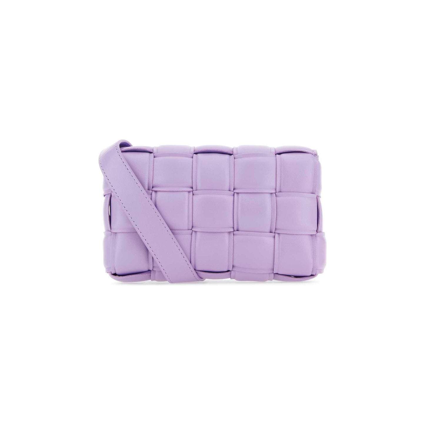 Mala Tiracolo Pequena Padded Cassette Lilla em Napa