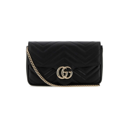 Gucci Mala de Ombro Pequena GG Marmont em Pele — Branco