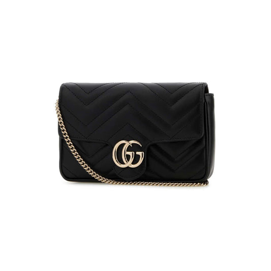 Gucci Mala de Ombro Pequena GG Marmont em Pele — Branco