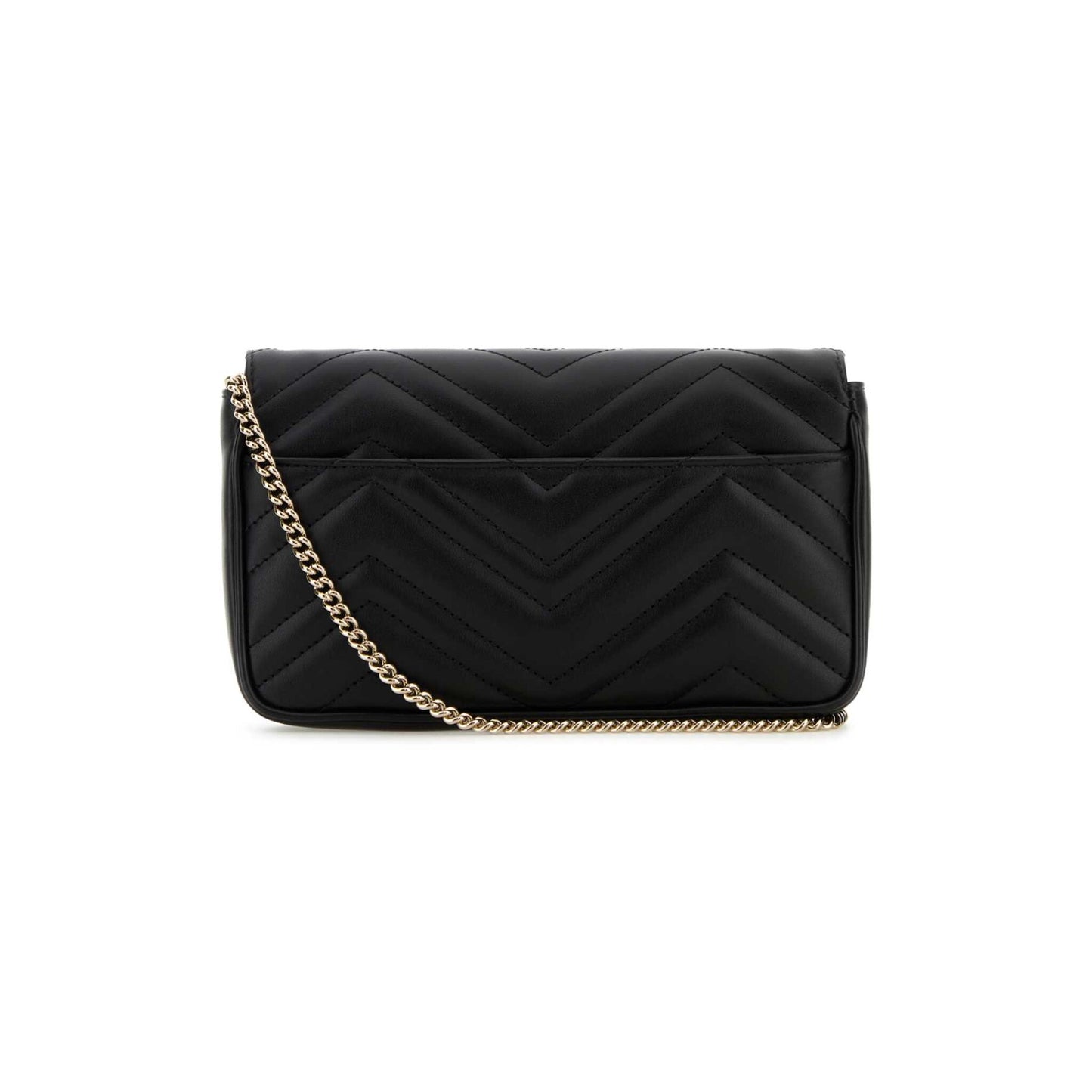 Gucci Mala de Ombro Pequena GG Marmont em Pele — Branco