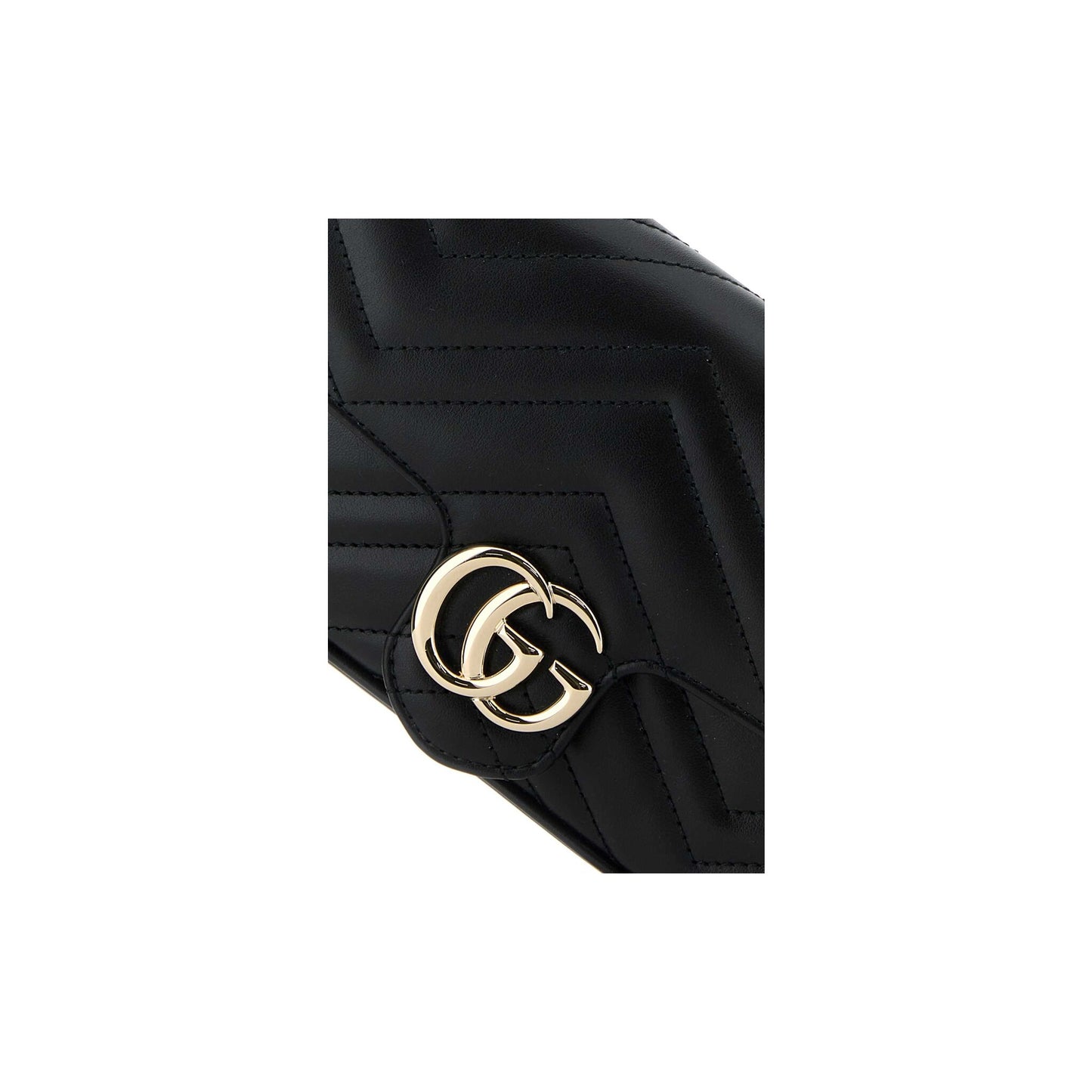 Gucci Mala de Ombro Pequena GG Marmont em Pele — Branco