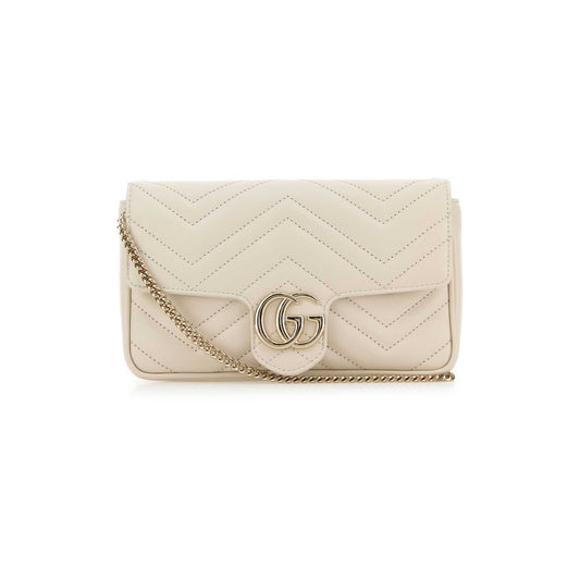 Gucci Mala de Ombro Pequena GG Marmont em Pele — Verde