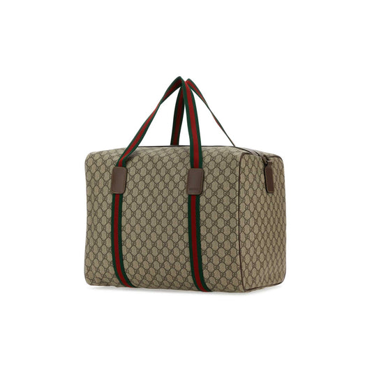 Gucci Saco de Viagem Médio com Web em Lona GG Supreme
