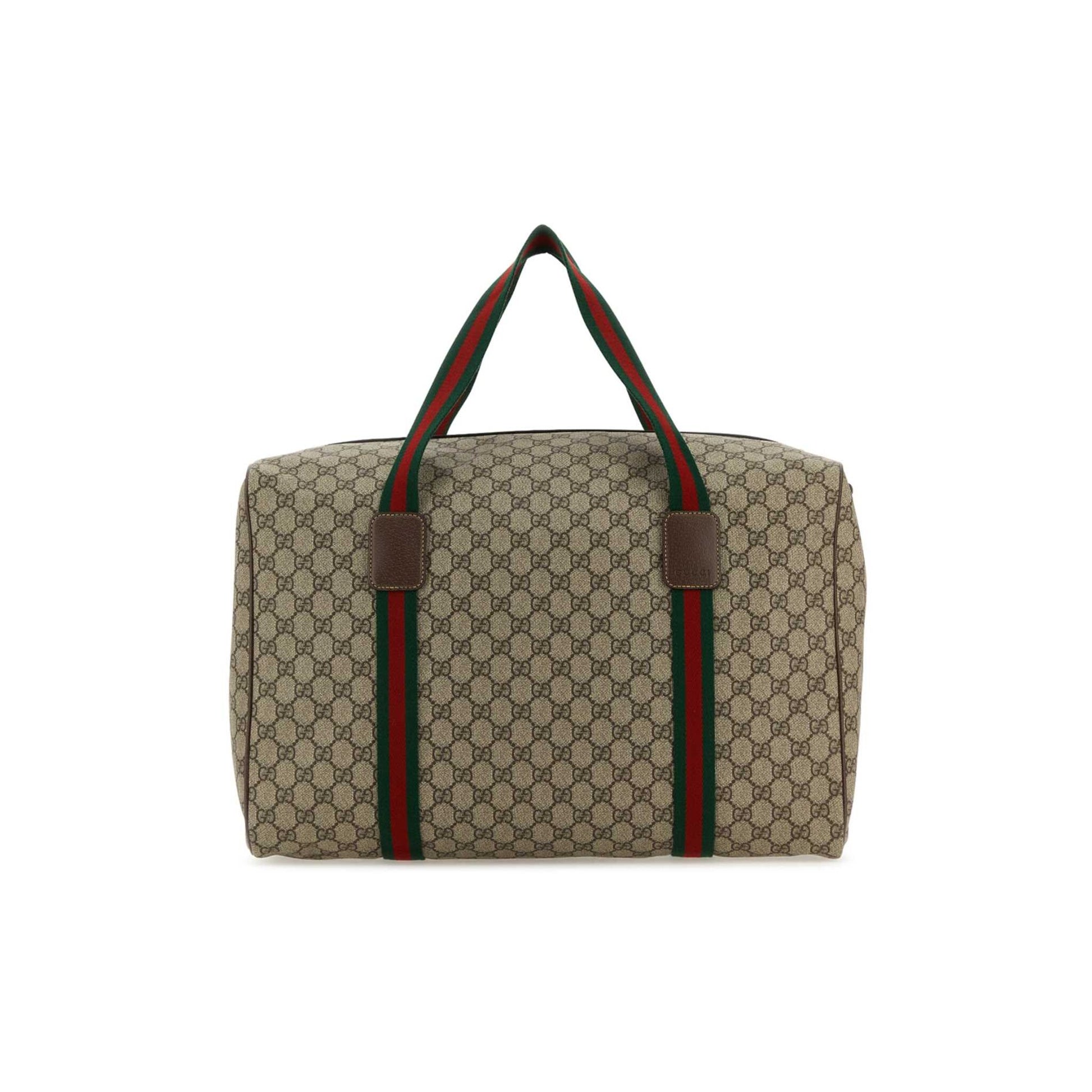 Gucci Saco de Viagem Médio com Web em Lona GG Supreme