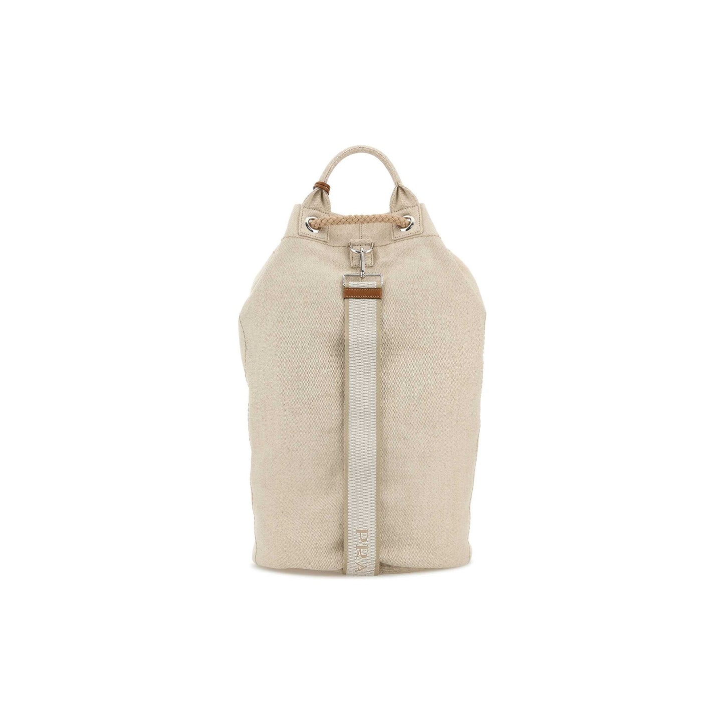 Prada Mala Saco em Algodão e Linho