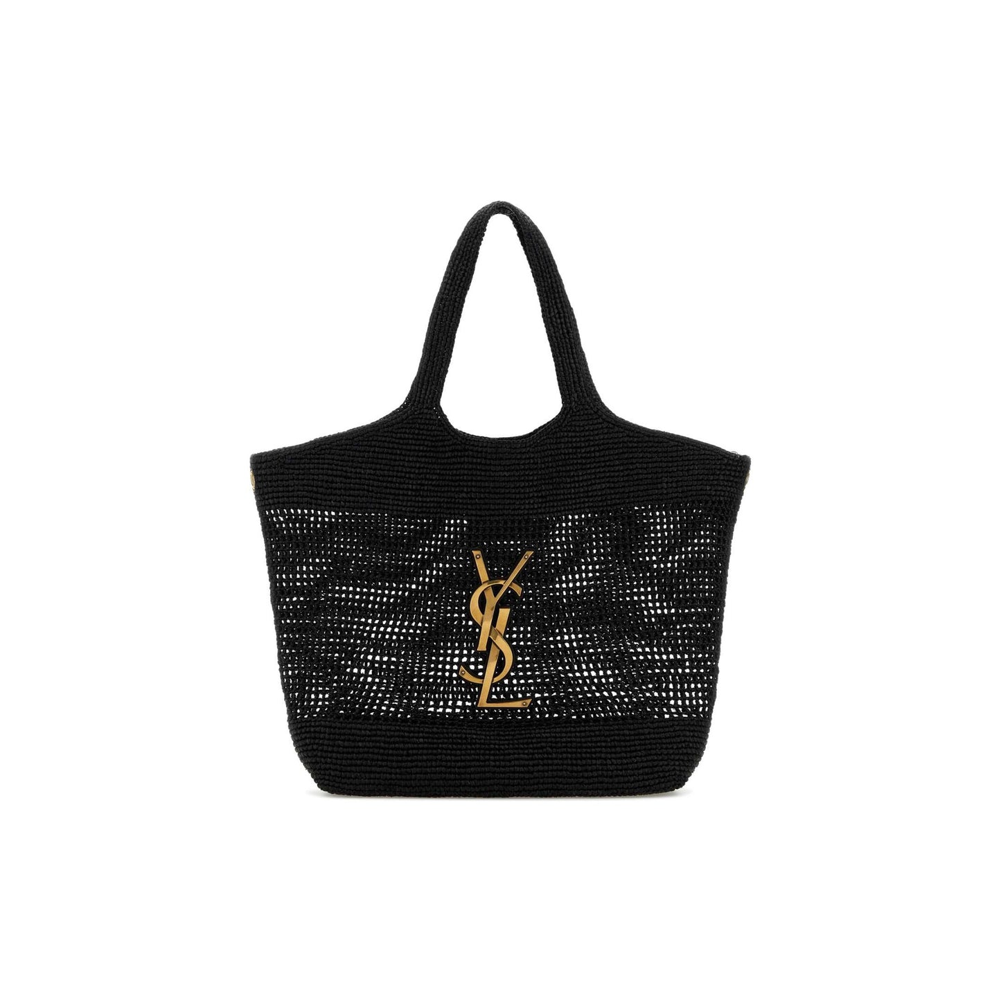 Saint Laurent Mala Tote Icare em Ráfia
