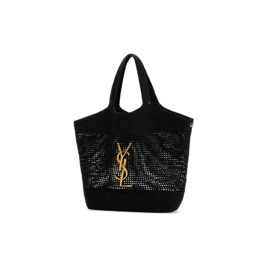 Saint Laurent Mala Tote Icare em Ráfia