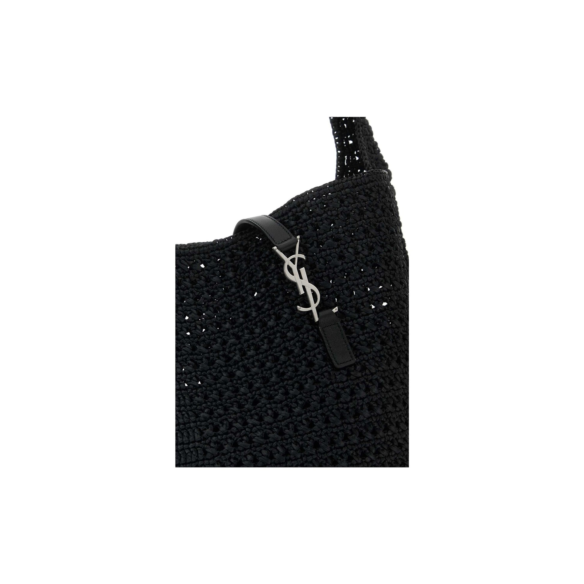 Saint Laurent Mala de Ombro Média Le 5 à 7 em Ráfia