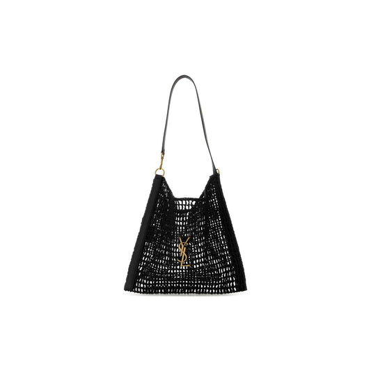Saint Laurent Mala Tote Oxalis em Ráfia