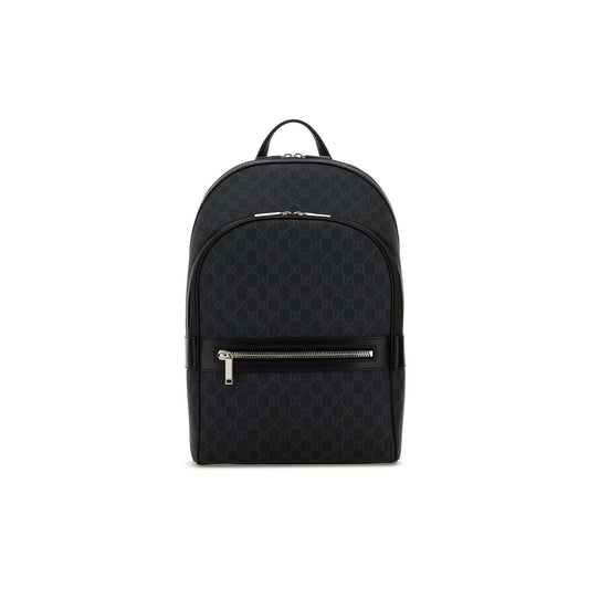 Gucci Mochila Média GG Black em Lona GG Supreme