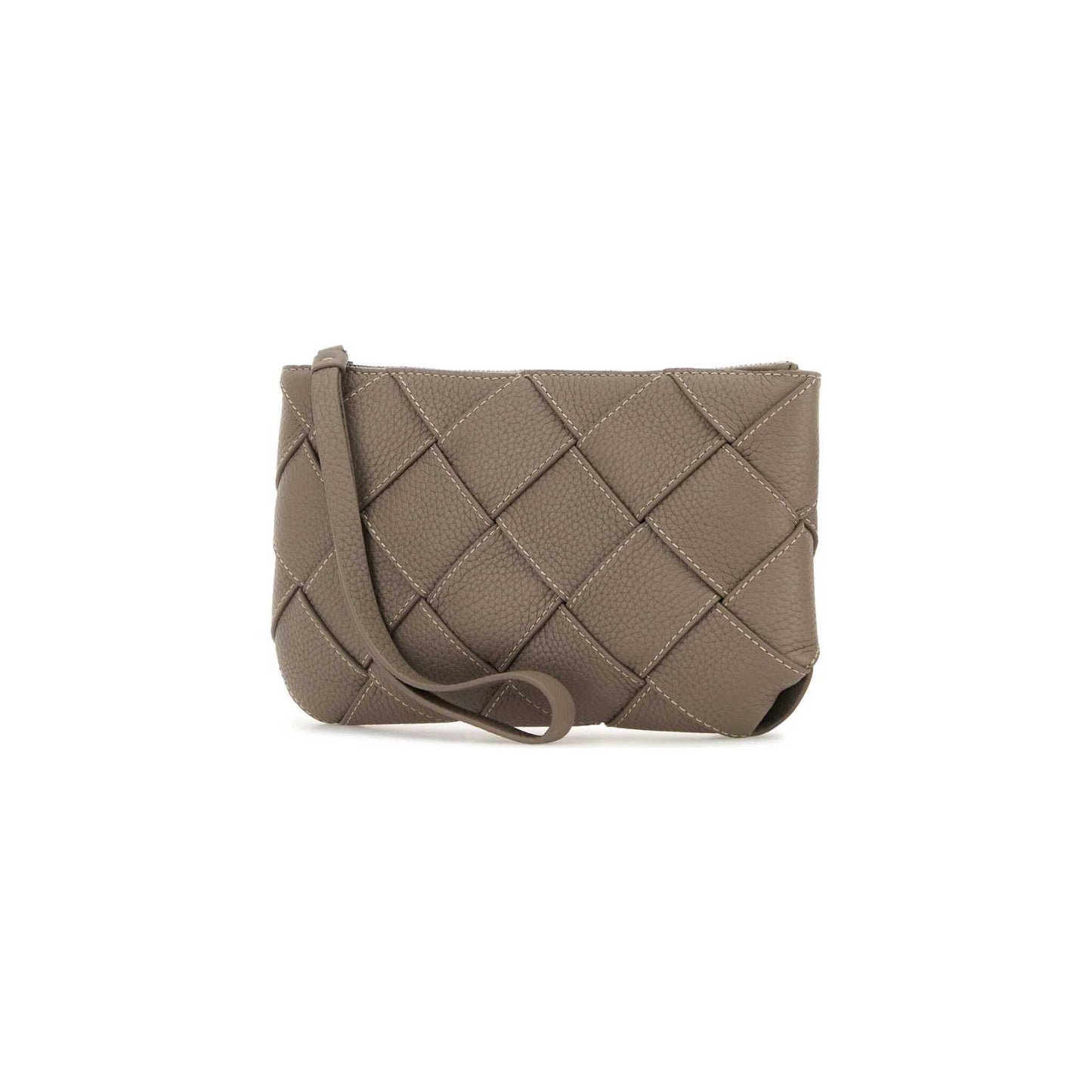Clutch Média Diago Tortora em Pele