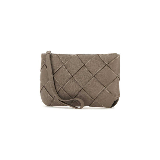 Clutch Média Diago Tortora em Pele
