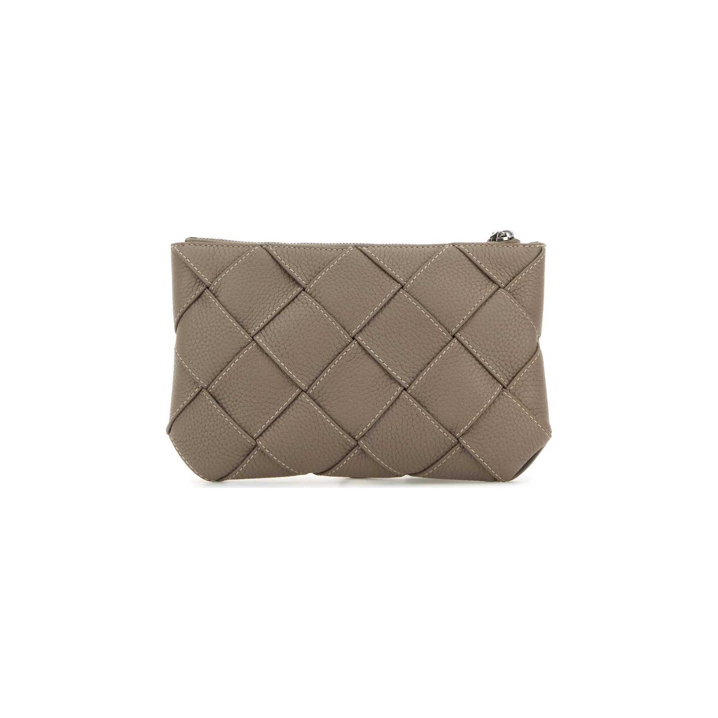 Clutch Média Diago Tortora em Pele