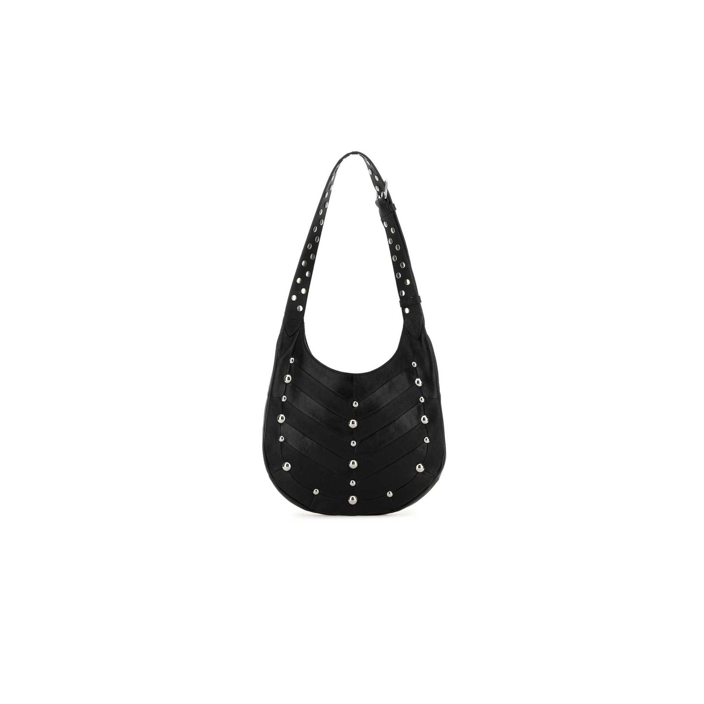 Valentino Garavani Hoboho Small Nappa Leather Hobo Bag With Chevron Pattern And Studs