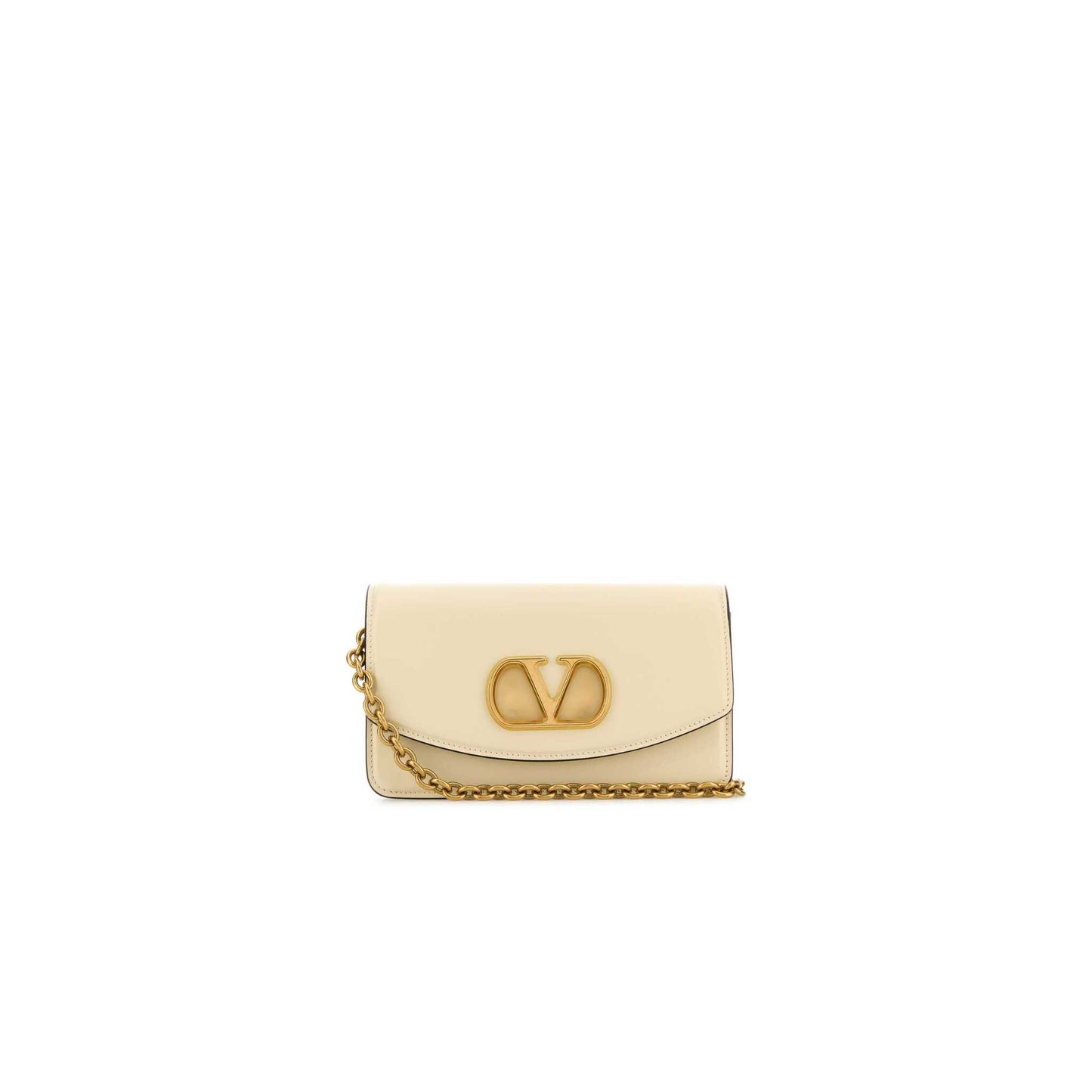 Valentino Garavani Vain Clutch Bag In Shiny Calfskin
