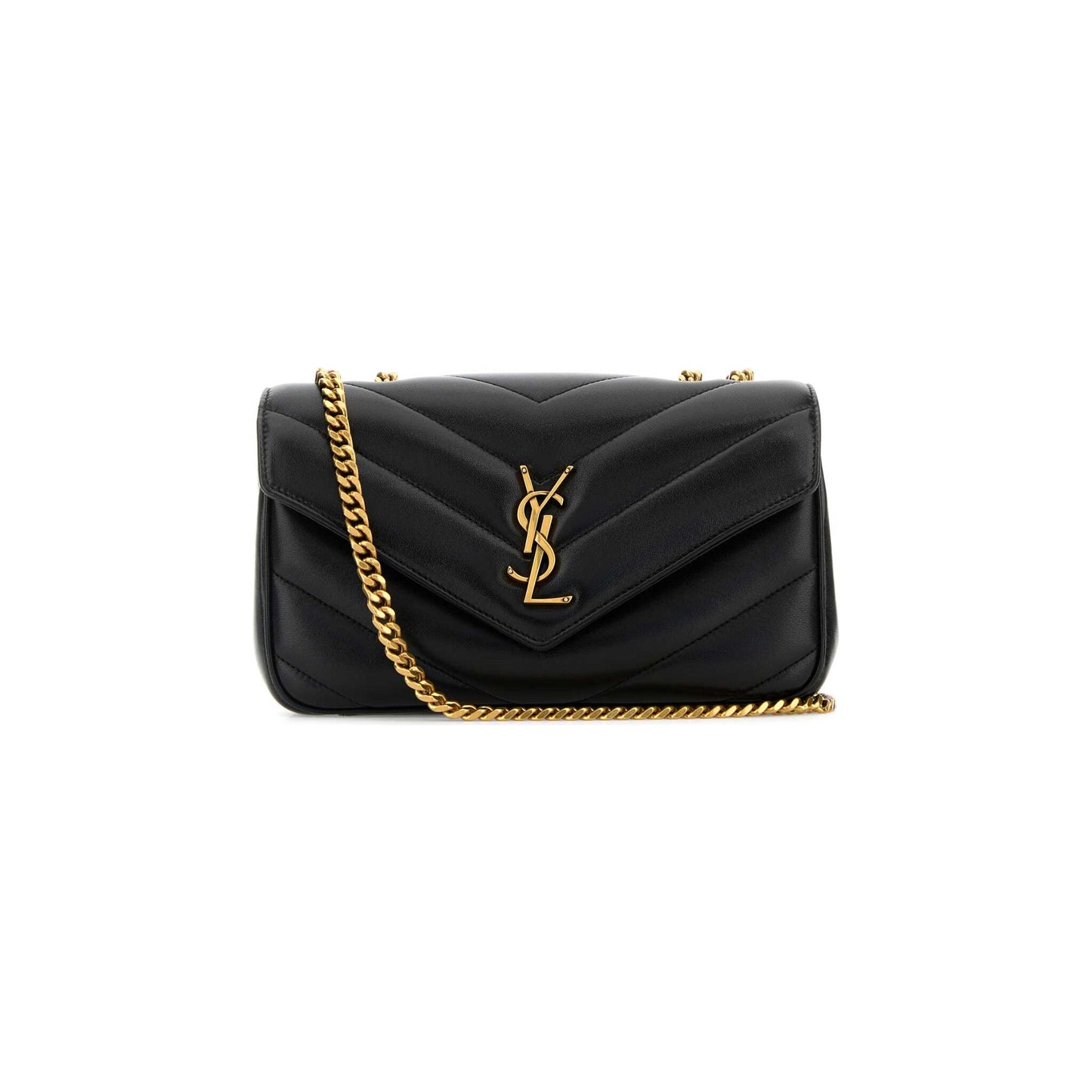 Saint Laurent Mala de Ombro Pequena Loulou em Pele de Cordeiro