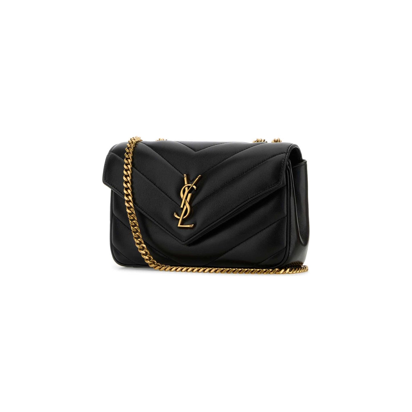 Saint Laurent Mala de Ombro Pequena Loulou em Pele de Cordeiro