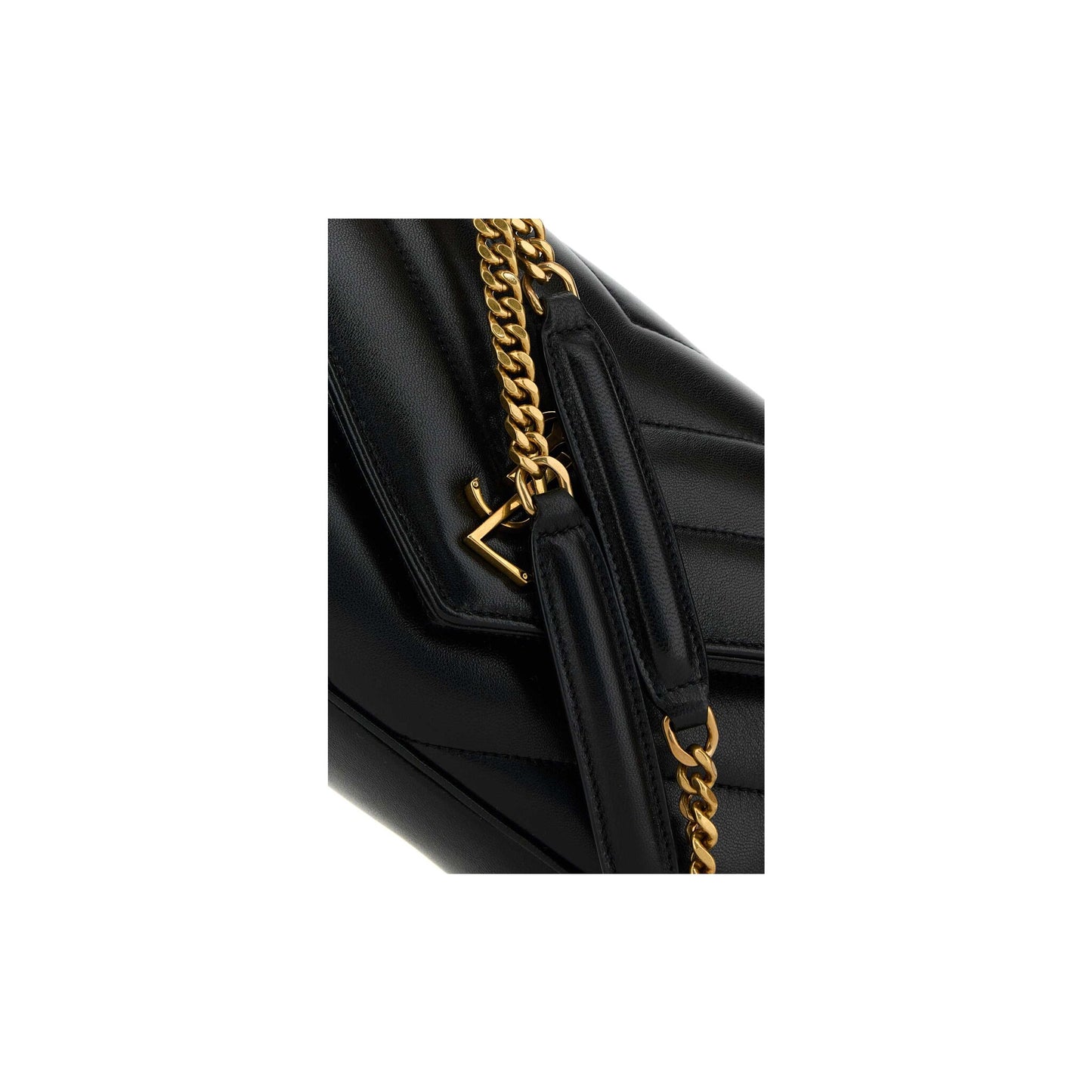 Saint Laurent Mala de Ombro Pequena Loulou em Pele de Cordeiro
