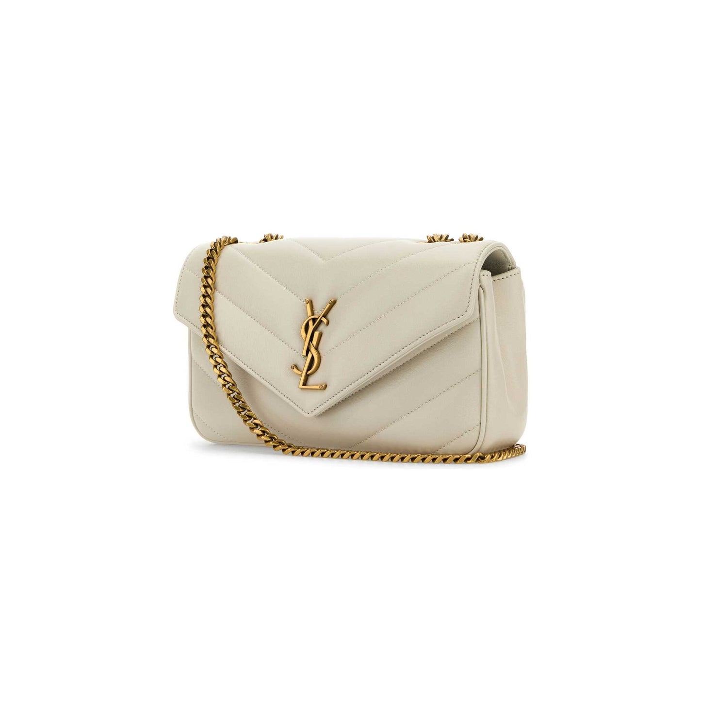 Saint Laurent Mala de Ombro Pequena Loulou em Pele de Cordeiro