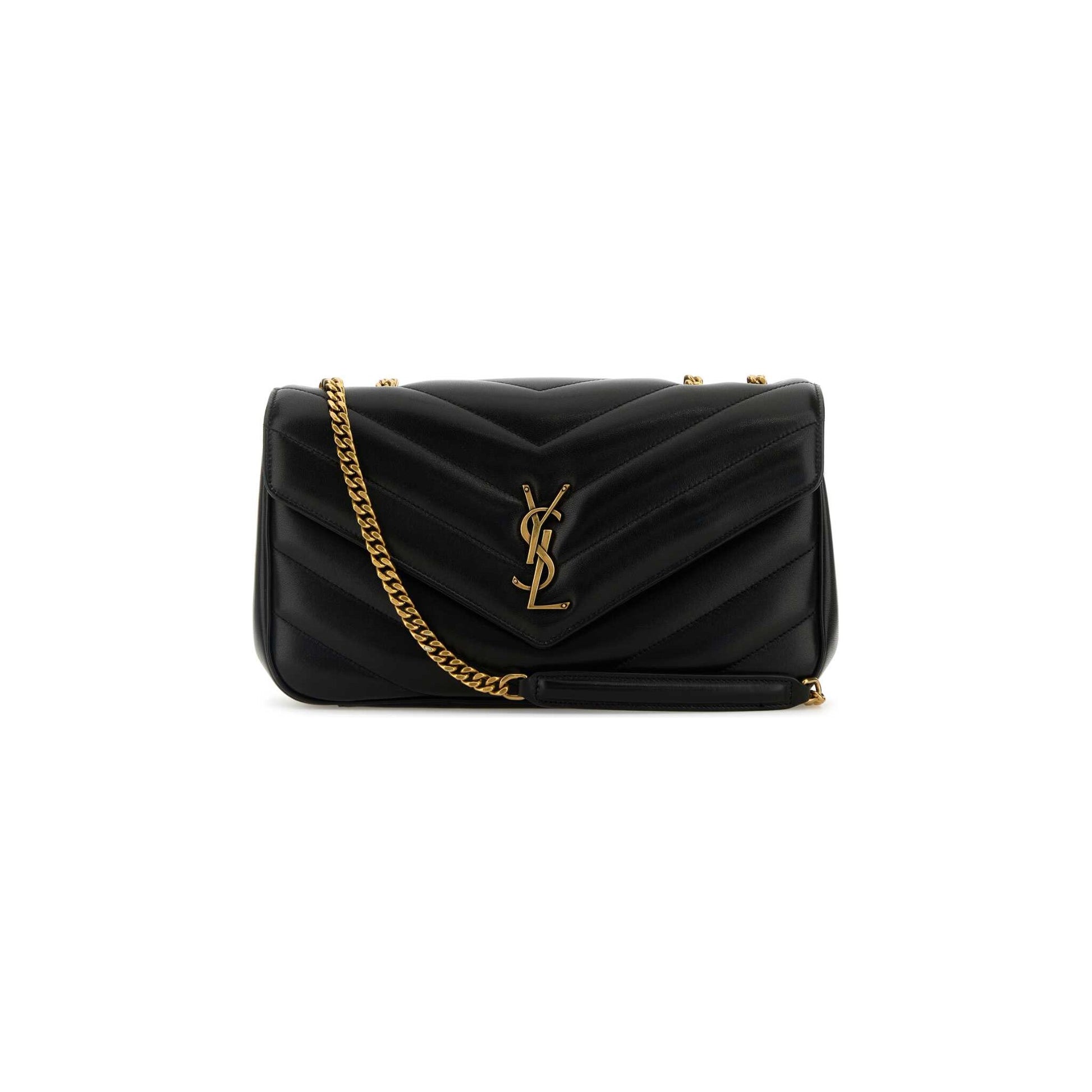Saint Laurent Mala de Ombro Média Loulou em Pele