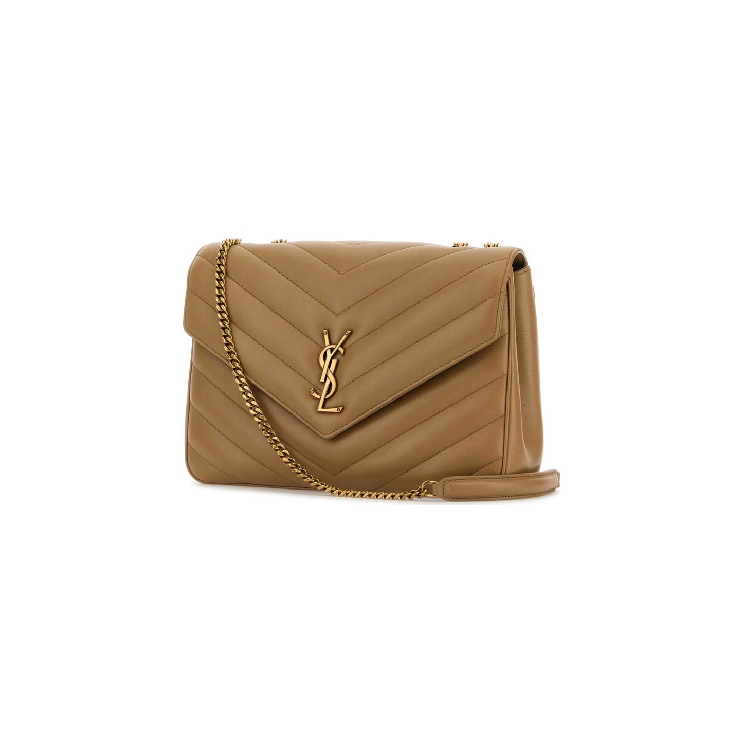 Saint Laurent Mala de Ombro Grande Loulou em Pele de Cordeiro