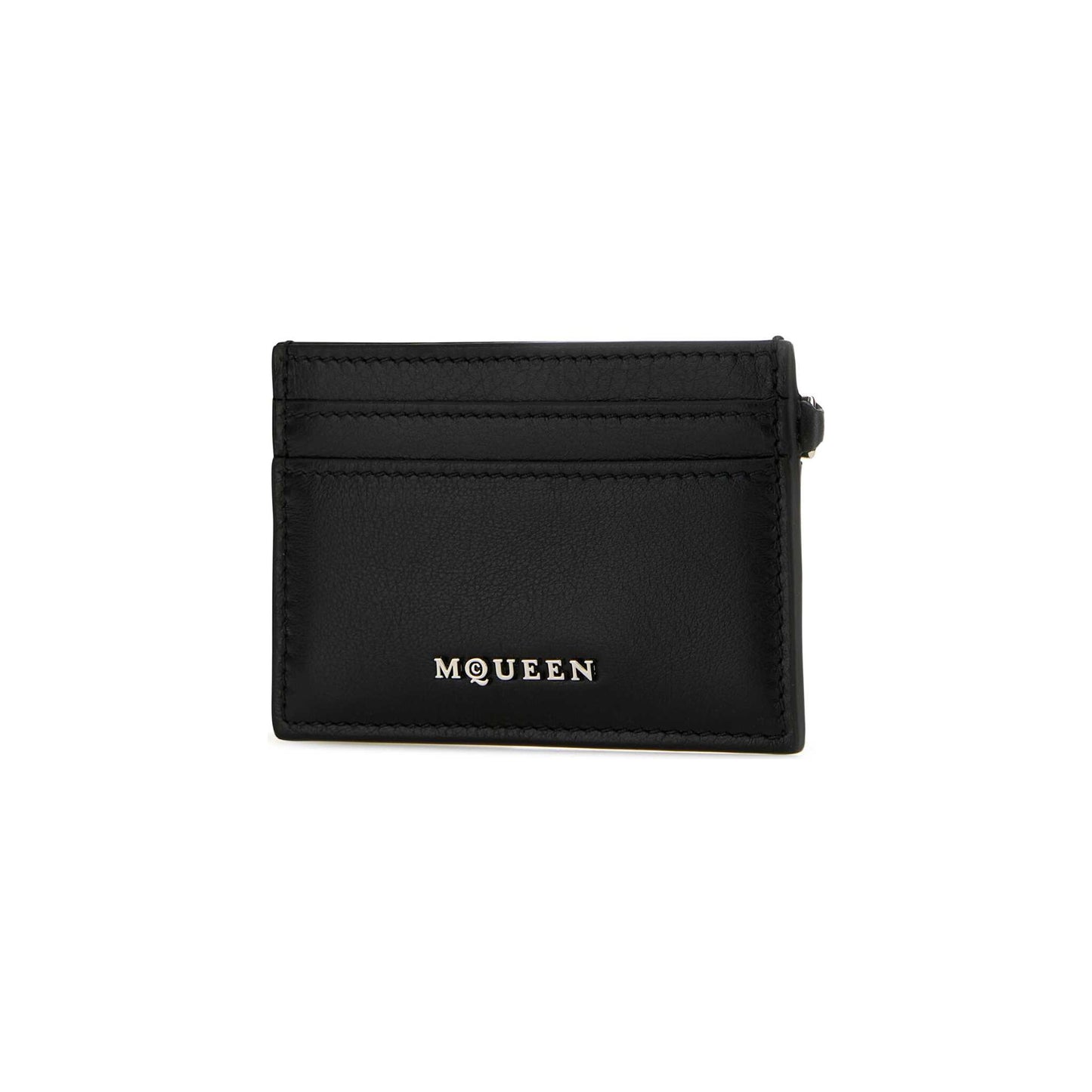 Sling Card Holder in Black Leather