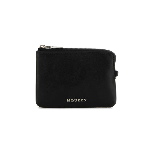 Porta-Cartões Sling em Pele de Vitelo Martelada Preta