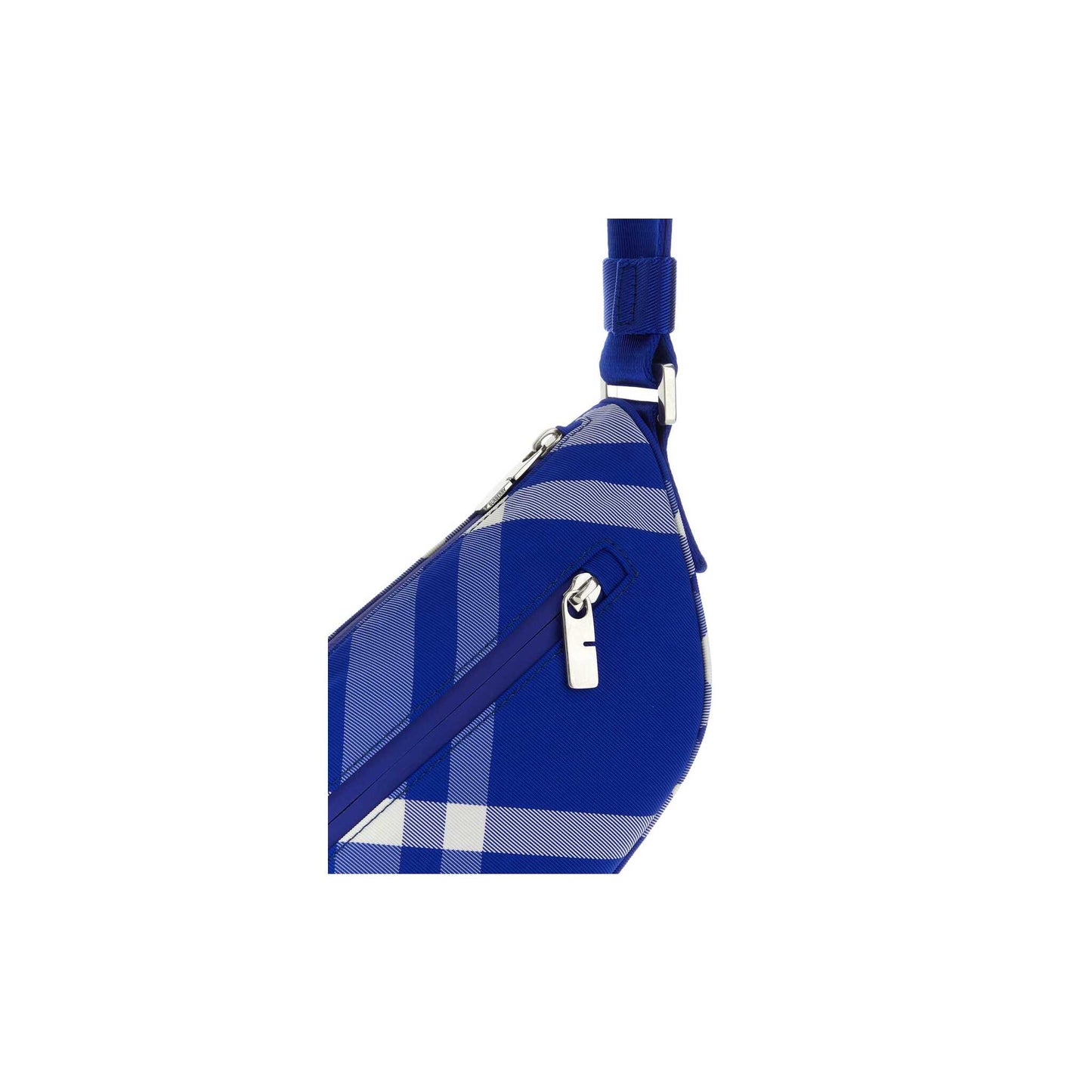 Embroidered Nylon Shield Shoulder Bag