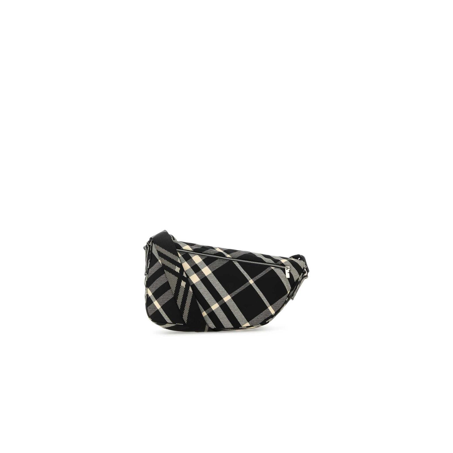 Shield Embroidered Fabric Messenger Bag