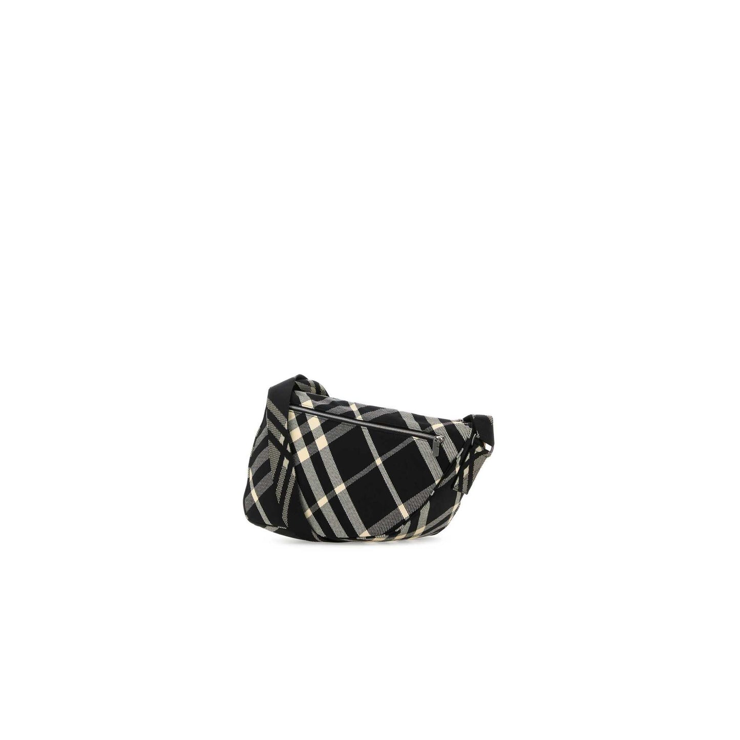 Shield Embroidered Fabric Messenger Bag