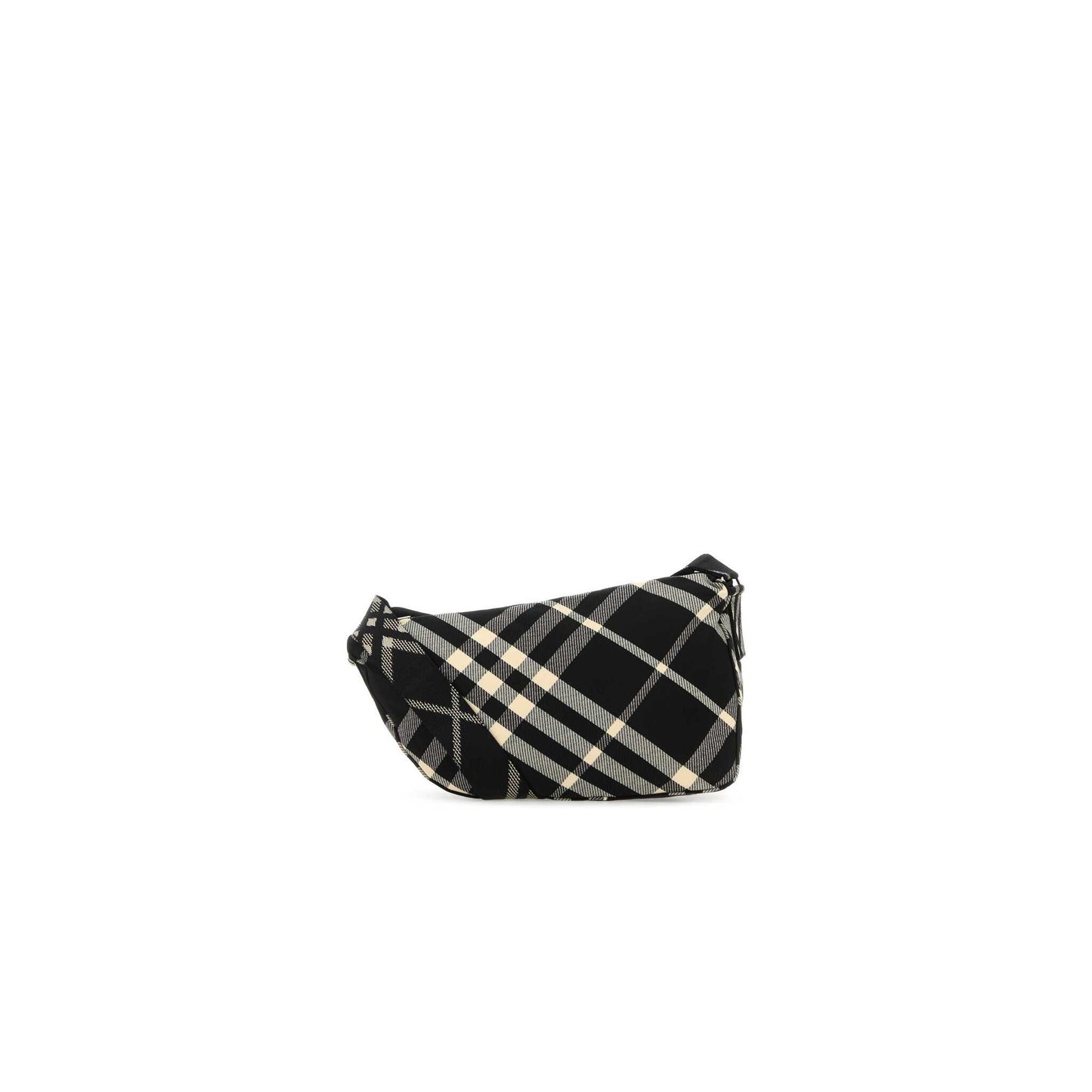Shield Embroidered Fabric Messenger Bag