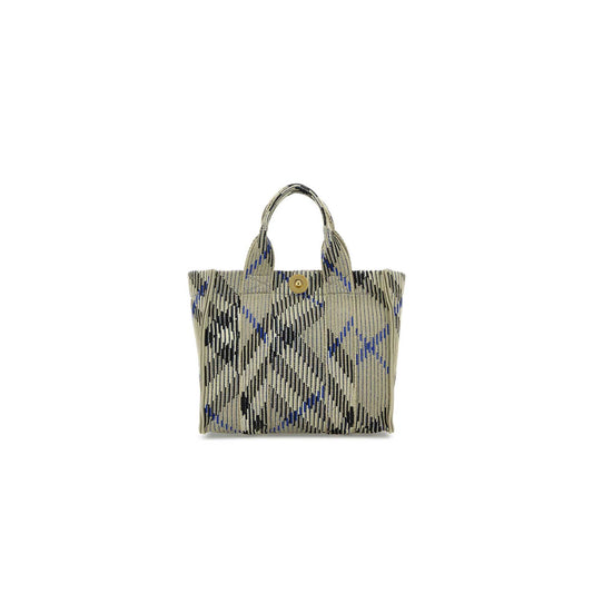 Mini Knit Tote in Nylon with Golden Metal Details