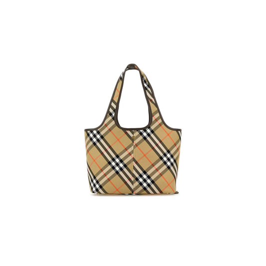 Medium Ew Tote Bag in Embroidered Cotton Canvas