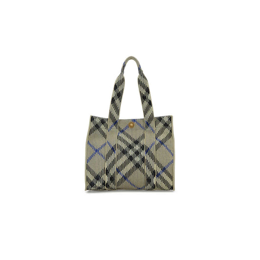 Small Knit Tote Bag in Embroidered Nylon