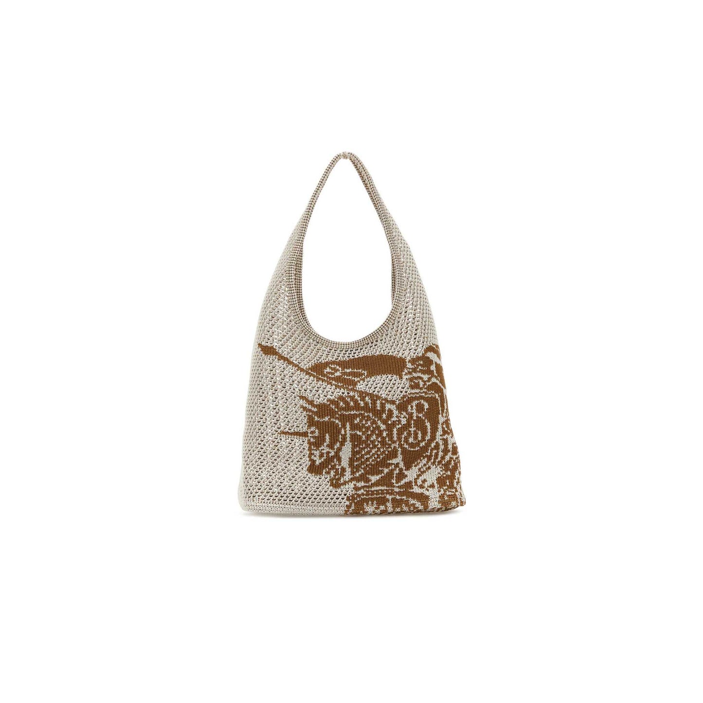 Large Crochet Shopping Bag in Viscose, Nylon and Polyester