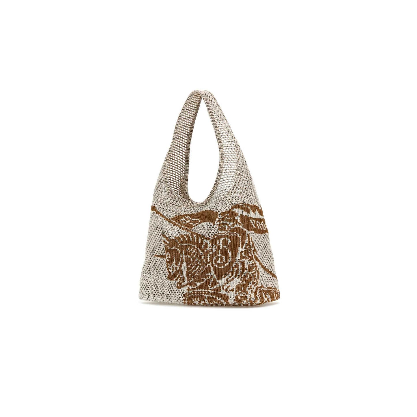 Large Crochet Shopping Bag in Viscose, Nylon and Polyester