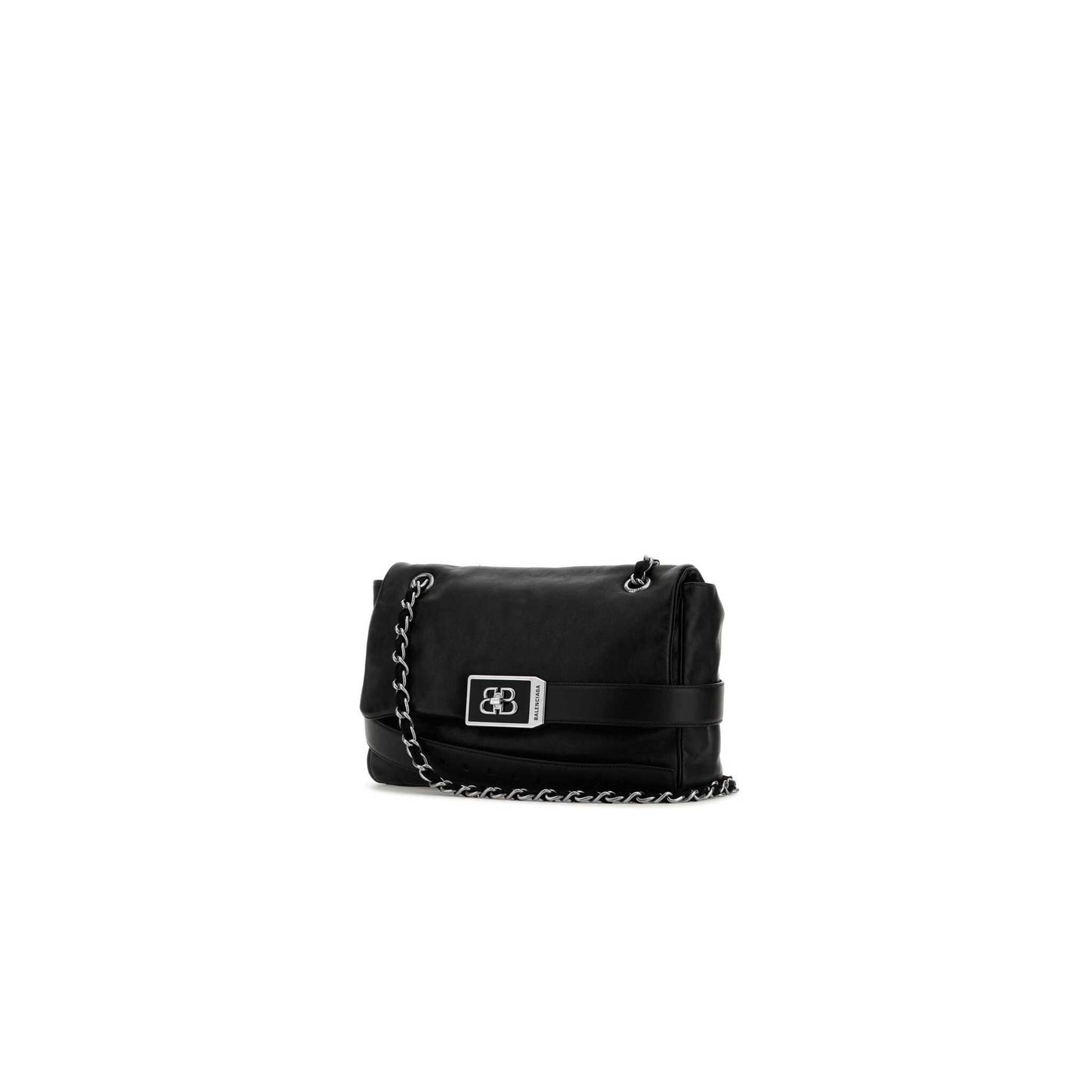 Mala de Ombro Modu Flap Chain Média em Pele
