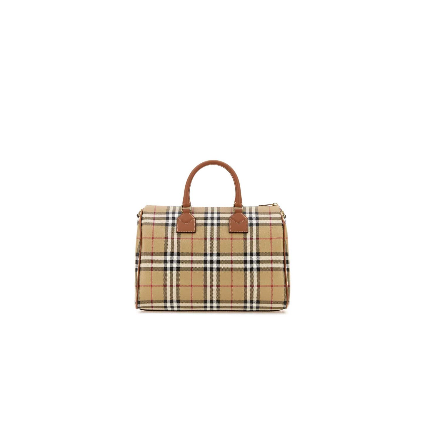 Check Bowling Bag in Printed Canvas