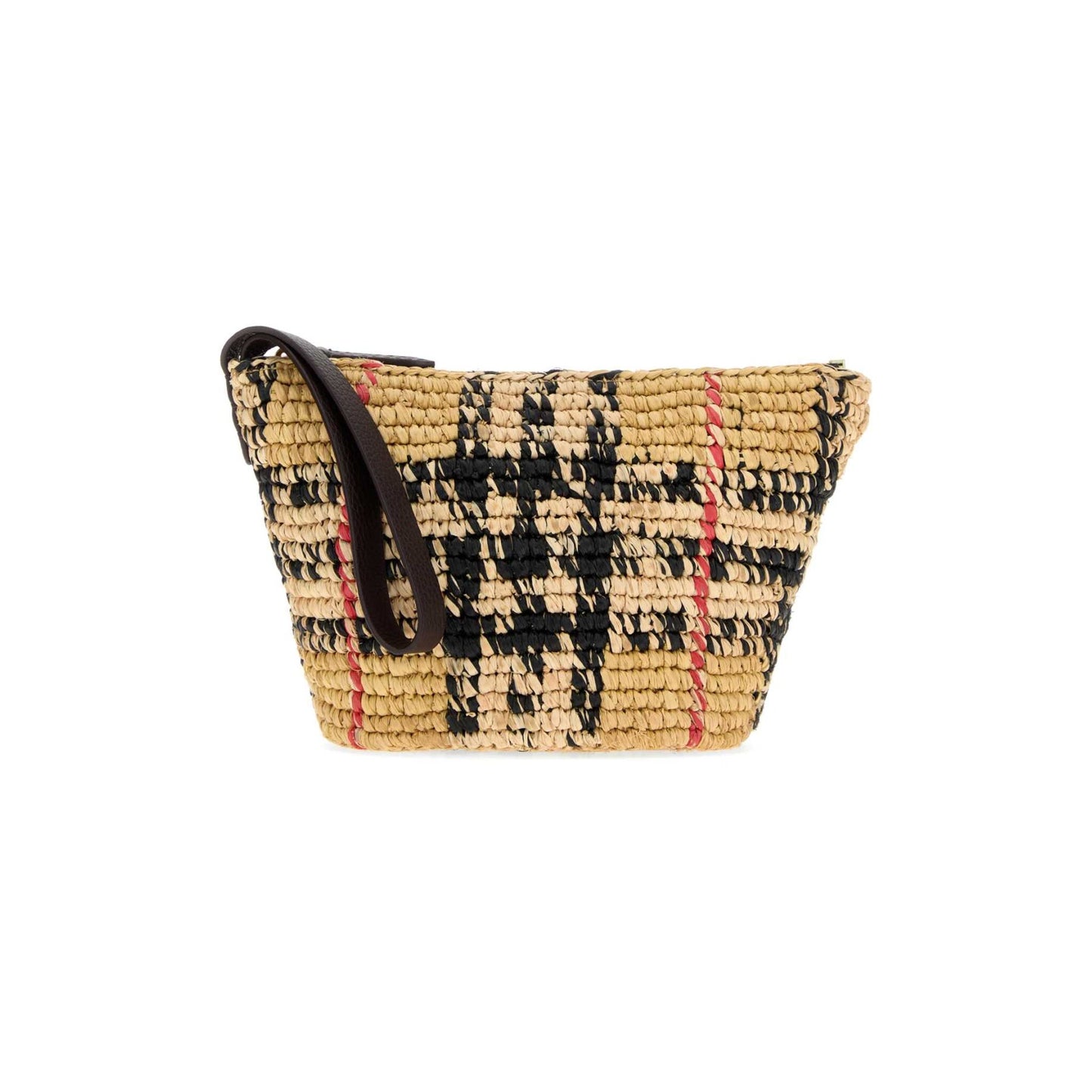 Burberry Embroidered raffia beauty case Wallet