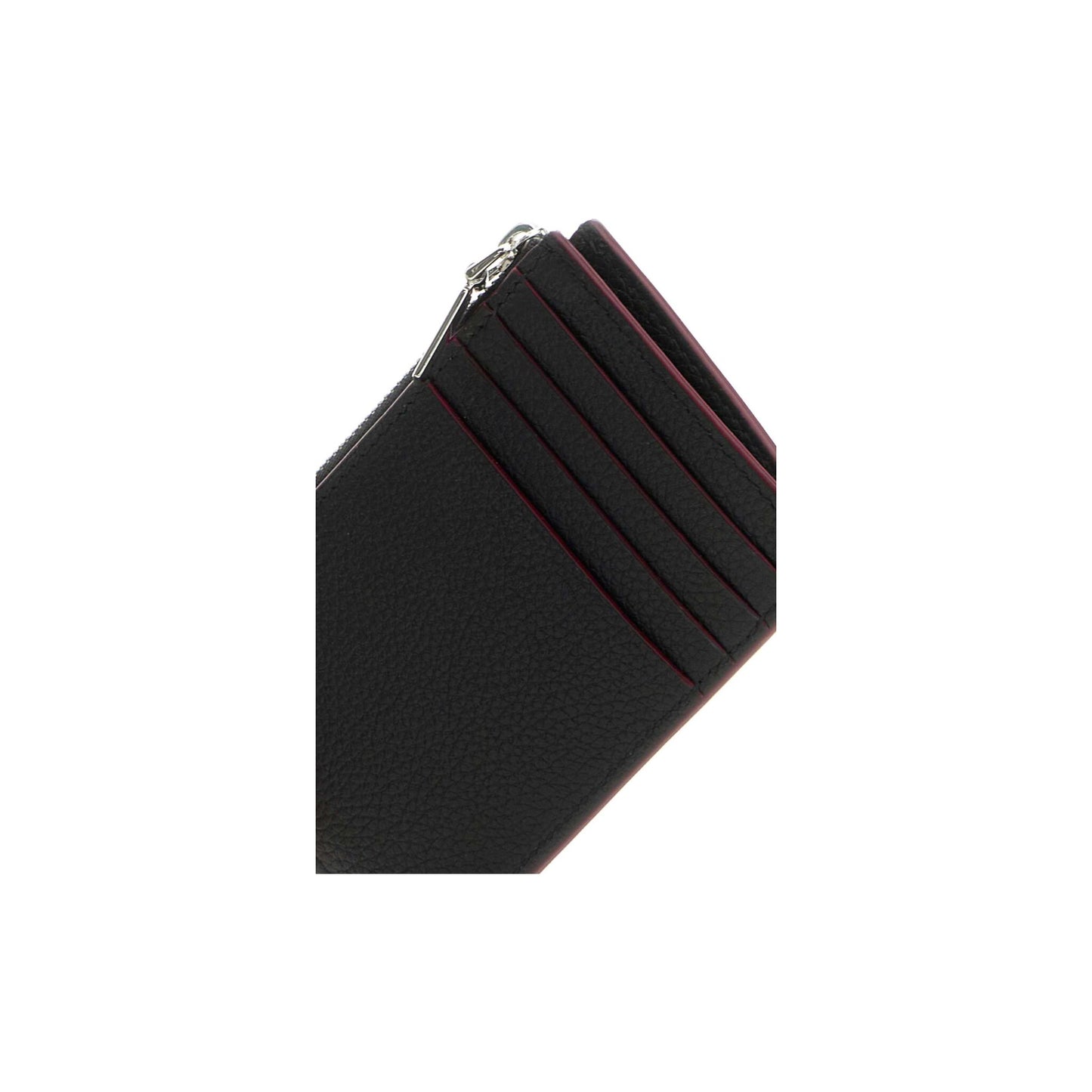 Sling Wallet with Clasp in Black Leather